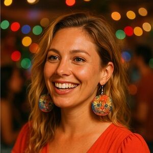 Katnip Kitty popping with vibrant color. (Enlarged in photo)